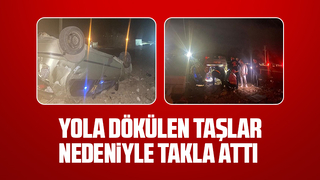 D-100'de otomobil takla attı