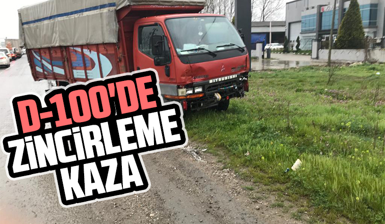 D-100'de zincirleme kaza