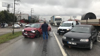 D-100'de zincirleme kaza