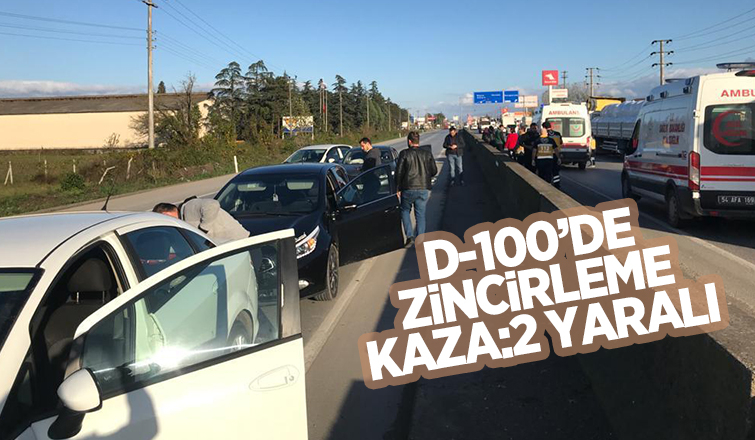 D-100'de zincirleme kaza
