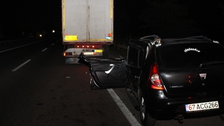 D-100'deki dehşet kaza anı kamerada