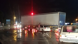 D-100 Pekşenler kavşağında kaza