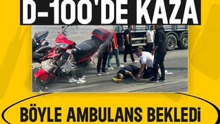 D-100’de korkutan kaza!