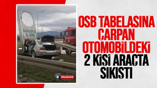 D-100’de otomobil bariyerlere girdi: 2 yaralı