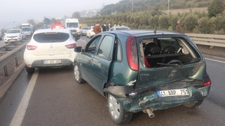 D-100’de zincirleme kaza: 6 yaralı