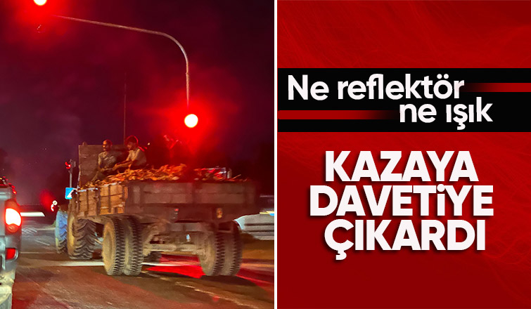 D 140 da traktör sürücüsü kazaya davetiye çıkardı