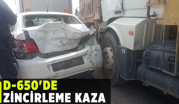 D-650'de 4 araçlı zincirleme kaza: 3 yaralı