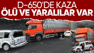 D-650'de feci kaza; Ölü ve yaralılar var