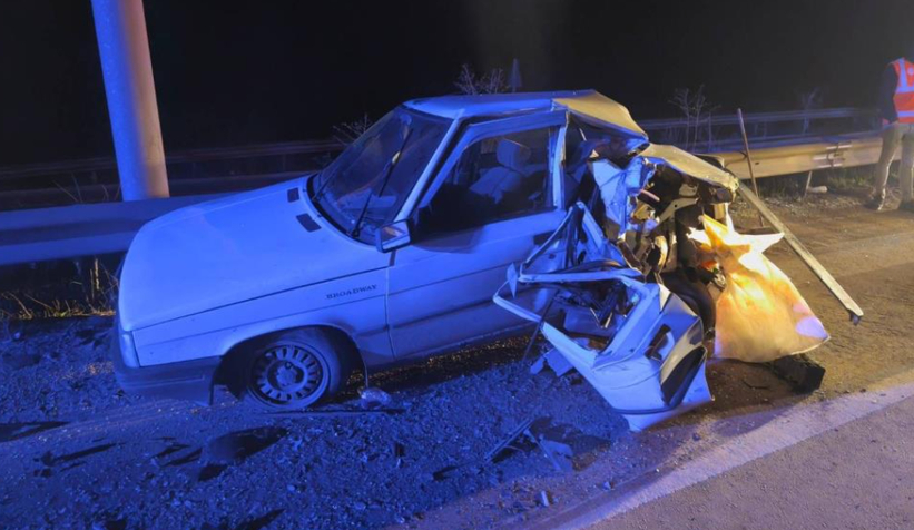 D-650'de feci kaza; Ölümden döndü