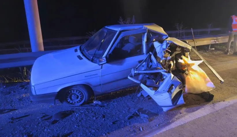 D-650'de feci kaza; Ölümden döndü