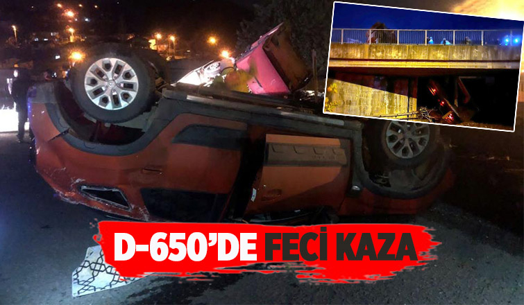 D-650'de kaza: Tırın dorsesi alt geçide düştü