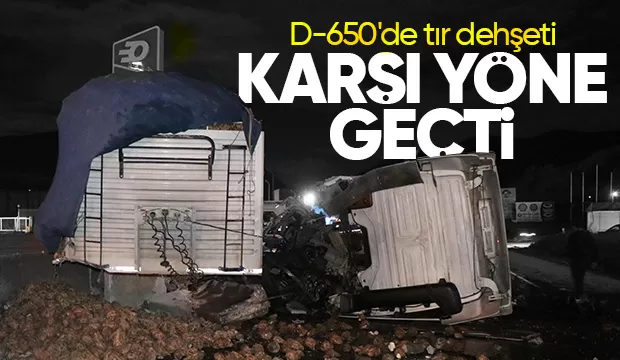 D-650'de tır dehşeti: Faciadan dönüldü