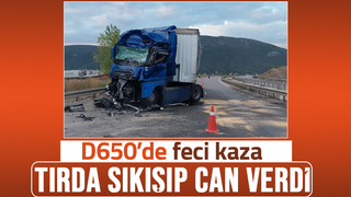 D-650'de tırlar çarpıştı: 1 ölü