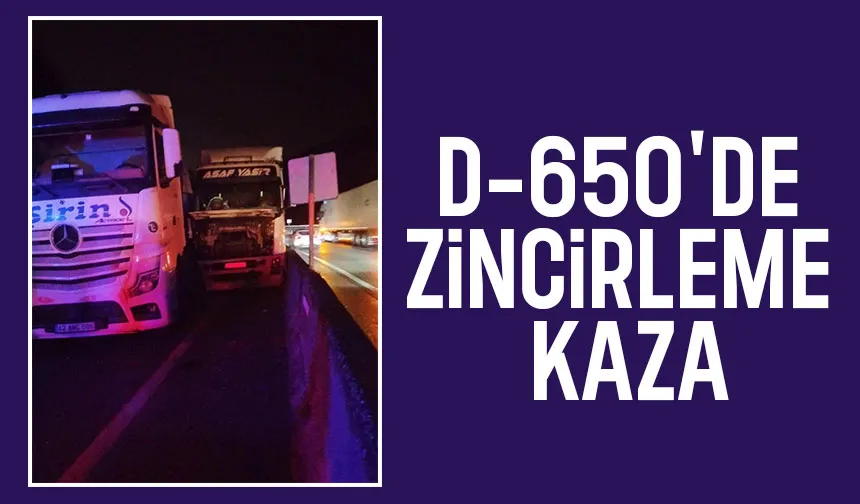 D-650'de zincirleme kaza; Bilecik yönü ulaşıma kapandı