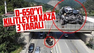 D-650'yi kilitleyen kaza: 3 yaralı