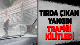 D-650’de tırın dorsesinin lastikleri