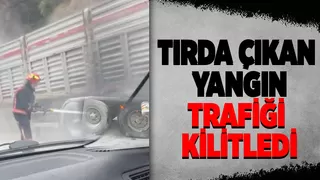 D-650’de tırın dorsesinin lastikleri