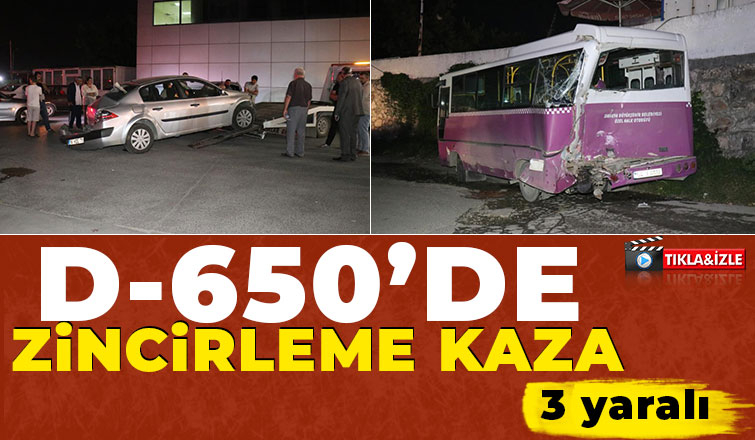 D-650’de zincirleme kaza