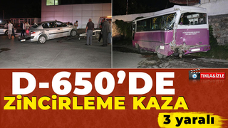 D-650’de zincirleme kaza