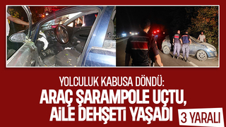 D140'ta Şarampole Uçan Otomobilde Aile Dehşeti! 3 Kişi Yaralandı