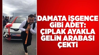Damada gelin arabası çektirdiler
