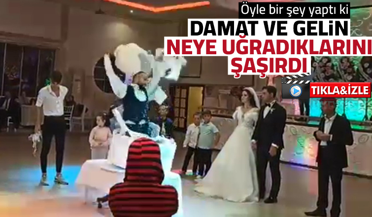 Damat ve geline öyle bir şaka yaptı ki!
