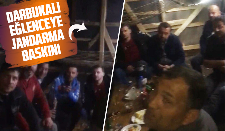 Darbukalı eğlenceye jandarma baskını