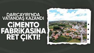 Darıçayırı'nda çimento fabrikasına ret çıktı