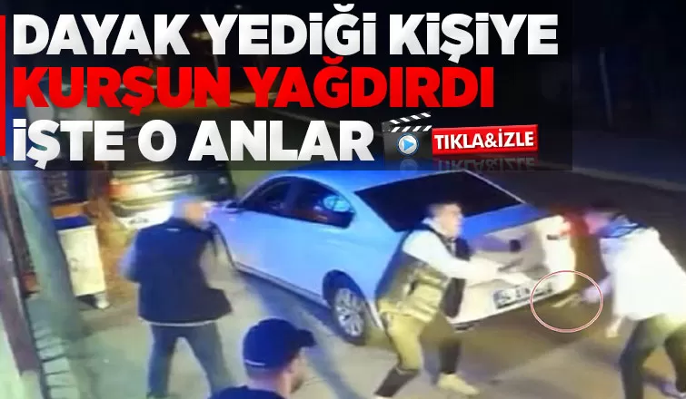 Dayak yedi, silahını çekip kurşun yağdırdı; O anlar kamerada