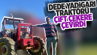 Dede yadigarı traktörü yeniden tasarladı