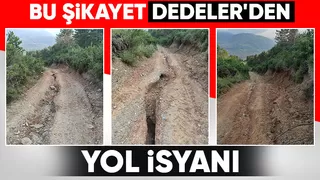 Dedeler'de vatandaşın yol tepkisi; Dev yarıklar oluştu