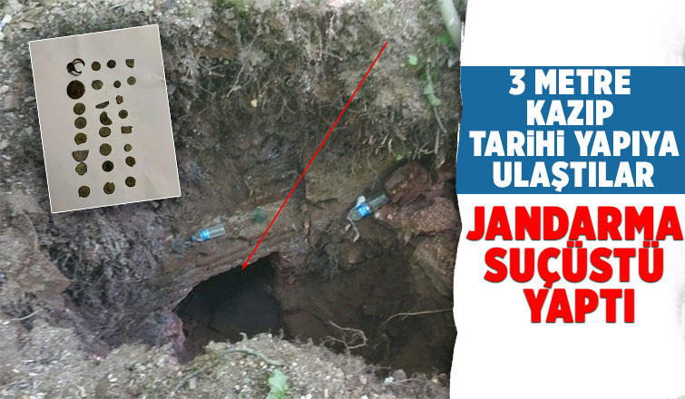 Defineciler suçüstü yakalandı