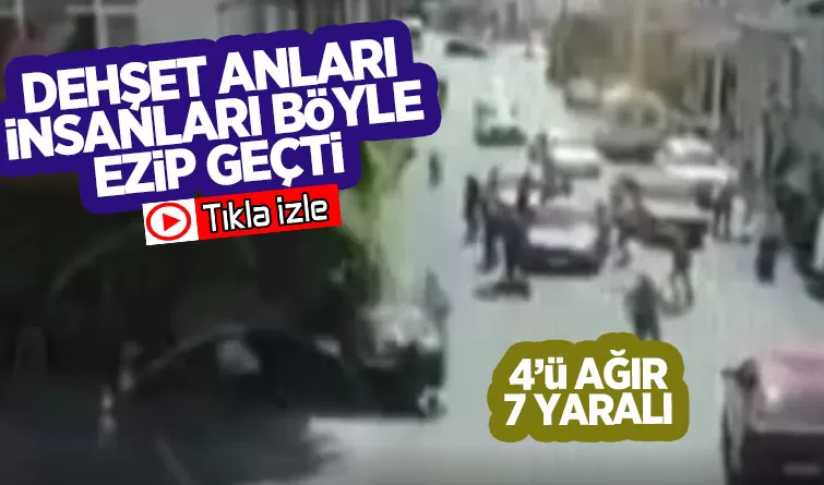Dehşet: İnsanları böyle ezip kaçtı