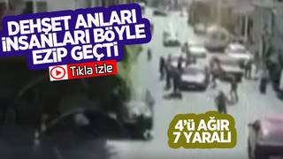 Dehşet: İnsanları böyle ezip kaçtı