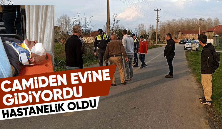 Dengesini kaybeden bisikletli otomobile çarptı