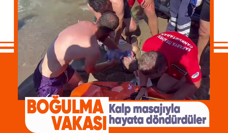 Denizde boğulma tehlikesi geçirdi