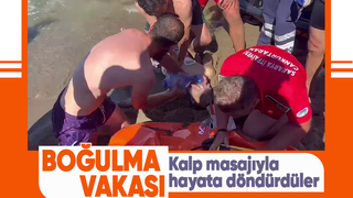 Denizde boğulma tehlikesi geçirdi