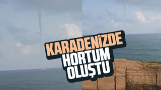 Denizde çıkan hortum korkuttu
