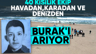 Denizde kaybolan Burak Emre'yi arama çalışmaları sürüyor