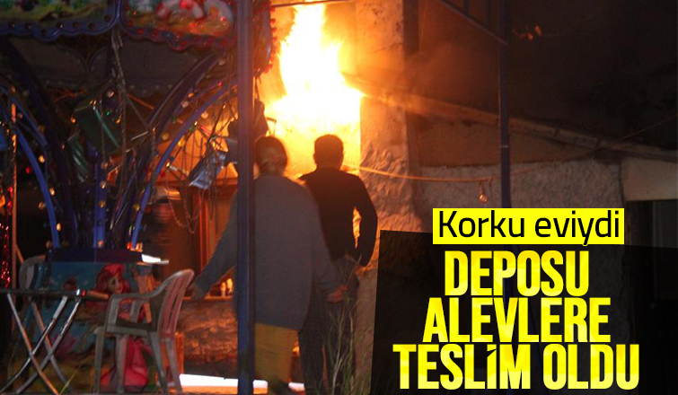 Depo alevlere teslim oldu