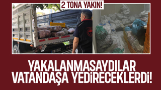Depodan 2 tona yakın kaçak et ve süt ürünleri ele geçirildi