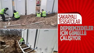 Deprem bölgesinde gönüllü olarak çalışıyorlar