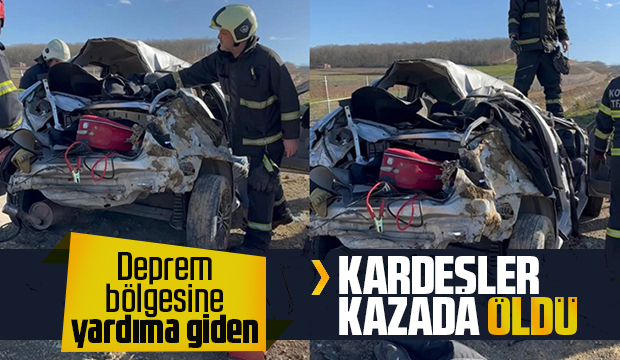 Deprem bölgesine yardıma giden kardeşler kazada öldü