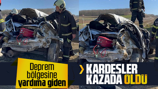Deprem bölgesine yardıma giden kardeşler kazada öldü