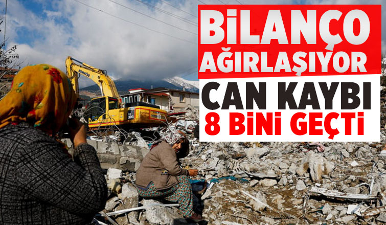 Depremde can kaybı 8 bin 574'e yükseldi