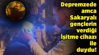 Depremzede amcayı mutlu ettiler