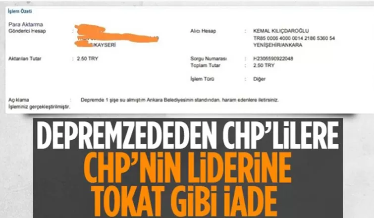 Depremzededen Kılıçdaroğlu'na iade: Haram edenlere iletirsiniz