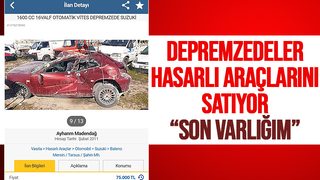 Depremzedeler enkazdan çıkardıkları araçlarını satıyor
