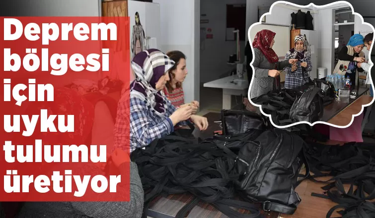 depremzedeler için uyku tulumu üretiyorlar