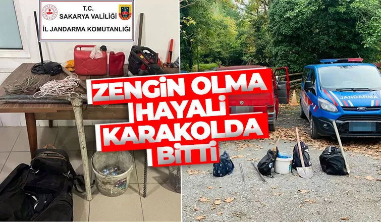 Derede define arayan 9 kişi jandarmaya yakalandı